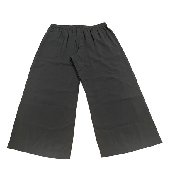 NWT Madewell Sz LP Black Petite Pull-On Wide-Leg Pants in Softdrape NP411 Modal - Picture 5 of 10